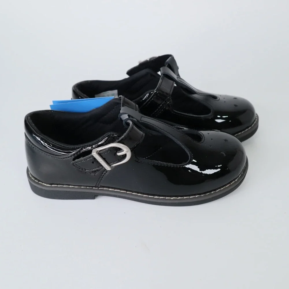 Stride Rite Big Girls Sr Susie Mary Jane Flats Size 12.5 Shoes Black Patent NEW